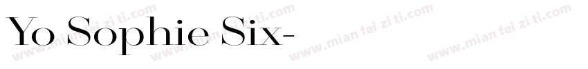 Yo Sophie Six字体转换